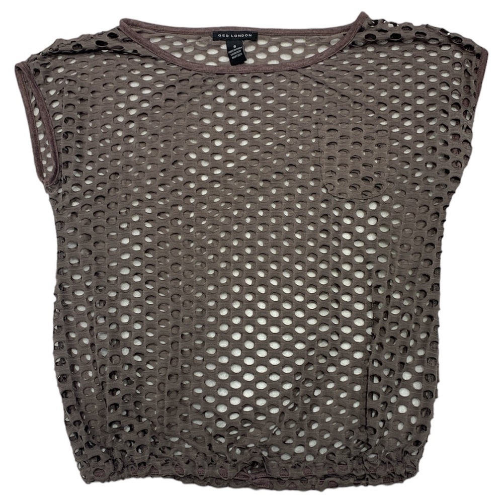 3/$15   QED LONDON Open Net Muscle Shirt
